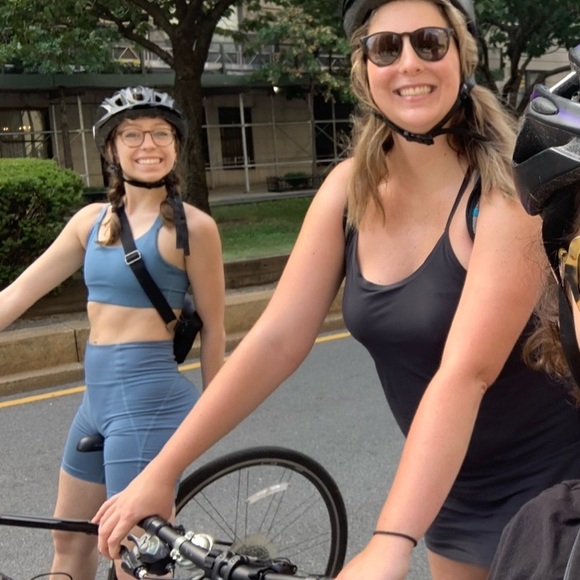 Girlfriend Collective Small Blue Matching Workout Set - Picture 4 of 4